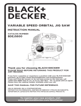 Black & Decker Cordless Saw BDEJS600 Manuel utilisateur