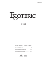 Esoteric Esoteric X-01 Limited Manuel utilisateur