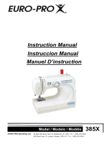 Euro-Pro Sewing Machine 385X Manuel utilisateur