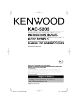 Kenwood Stereo Amplifier KAC-5203 Manuel utilisateur