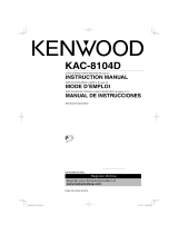 Kenwood Stereo Amplifier KAC-8104D Manuel utilisateur