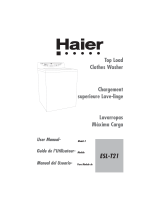 Haier Washer ESL-T21 Manuel utilisateur