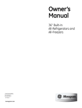 GE Monogram Refrigerator All-Refrigerators and All-Freezers Manuel utilisateur