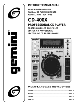 Gemini CD Player CD-400X Manuel utilisateur
