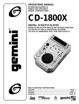 Gemini CD Player CD-1800X Manuel utilisateur