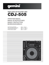 Gemini Car Speaker CDJ-505 Manuel utilisateur