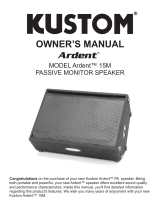 Kustom Portable Speaker Ardent 15M Manuel utilisateur
