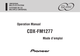 Pioneer CD Player CDX-FM1277 Manuel utilisateur