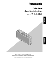 Panasonic WXT3020 - ORDER TAKER - MULTI LANGUAGE Manuel utilisateur