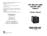 Velodyne Acoustics SPL-1000 Manuel utilisateur