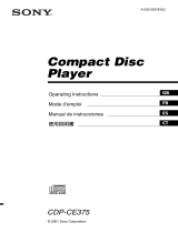 Sony CDP-CE375 Manuel utilisateur