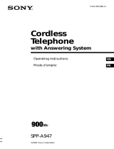 Sony Cordless Telephone SPP-A947 Manuel utilisateur