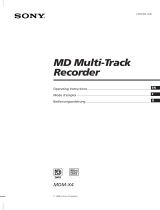 Sony Recording Equipment MDM-X4 Manuel utilisateur