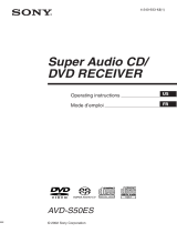 Sony Car Stereo System AVD-S50ES Manuel utilisateur