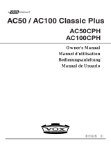 Vox Stereo Amplifier AC100 Manuel utilisateur