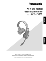 Panasonic Headphones WX-H3050 Manuel utilisateur