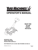 Yard Machines Tiller 450 Manuel utilisateur