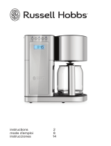 Russell Hobbs CM8100GYR Stainless Steel 8-Cup Coffeemaker | Silver Glass Accent Le manuel du propriétaire