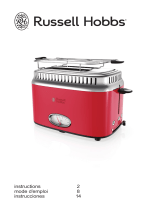 Russell Hobbs TR9150CRR Retro Style 2 Slice Toaster | Cream & Stainless Steel Le manuel du propriétaire