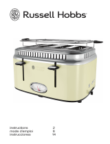 Russell Hobbs TR9250RDR Retro Style 4-Slice Toaster | Red & Stainless Steel Le manuel du propriétaire