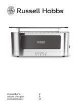 Russell Hobbs TRL9300BKR 2-Slice Stainless Steel Long Toaster | Black Glass Accent Mode d'emploi