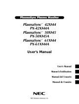 NEC PlasmaSync® 61XM4 Manuel utilisateur