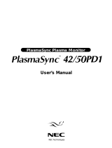 NEC PlasmaSync® 50VP1 Le manuel du propriétaire