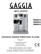 Gaggia Anima Class Le manuel du propriétaire