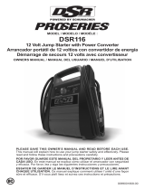 Schumacher DSR116 ProSeries 12V 2250 Peak Amp Jump Starter with Inverter and USB Port Le manuel du propriétaire