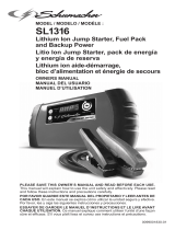 Schumacher SL1316 1000 Peak Amp Lithium Ion Jump Starter/ Portable Power Le manuel du propriétaire