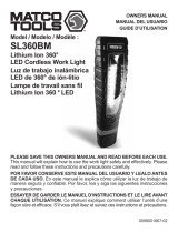 Schumacher Matco SL360BM Lithium Ion 360˚ LED Cordless Work Light Le manuel du propriétaire