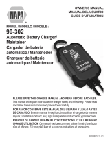 Schumacher NAPA 90-302 Automatic Battery Charger/Maintainer Le manuel du propriétaire