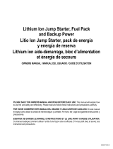 Schumacher BE01258 Lithium Ion Jump Starter Le manuel du propriétaire