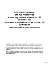 Schumacher SL1397 Lithium Ion Jump Starter and USB Power Source Le manuel du propriétaire