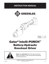 Greenlee Gator LS100X Intelli-PUNCH Battery-Hydraulic Knockout Driver Manuel utilisateur