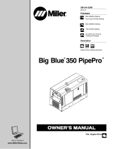 Miller BIG BLUE 350 PIPEPRO (MITSUBISHI) Le manuel du propriétaire