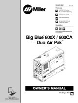 Miller BIG BLUE 800X DUO AIR PAK Le manuel du propriétaire