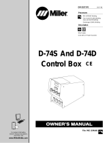 Miller D-74S AND D-74D CONTROL BOX Le manuel du propriétaire