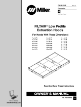 Miller FILTAIR LOW PROFILE HOODS 8 X 15, 10 X 16, 12 X 14 Le manuel du propriétaire