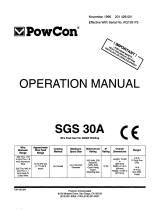 Miller SGS 30A CE POWCON Le manuel du propriétaire
