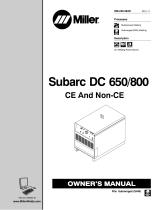 Miller SUBARC DC 650/800 CE AND NON-CE Le manuel du propriétaire