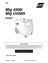 ESAB Aristo® Mig 4500i, Mig U4500i Manuel utilisateur