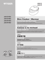 Tiger JAX-R Series White Micom Rice Cooker Manuel utilisateur
