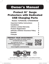 Tripp Lite TLP606USB and TLP606DMUSB Surge Protectors Le manuel du propriétaire