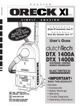 Oreck DTX 1400A Manuel utilisateur