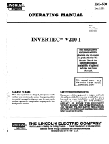 Lincoln Electric Invertec V200-I Mode d'emploi