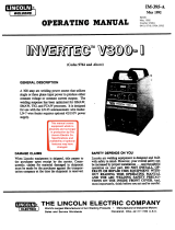 Lincoln Electric Invertec V300-I Mode d'emploi
