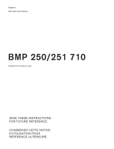 Gaggenau BMP251710 Le manuel du propriétaire