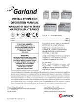Garland Master Series Gas Ranges with Thermostat-Controlled Griddle Top Owner Instruction Manual
