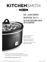 Bella KitchenSmith by 6QT Slow Cooker Le manuel du propriétaire
